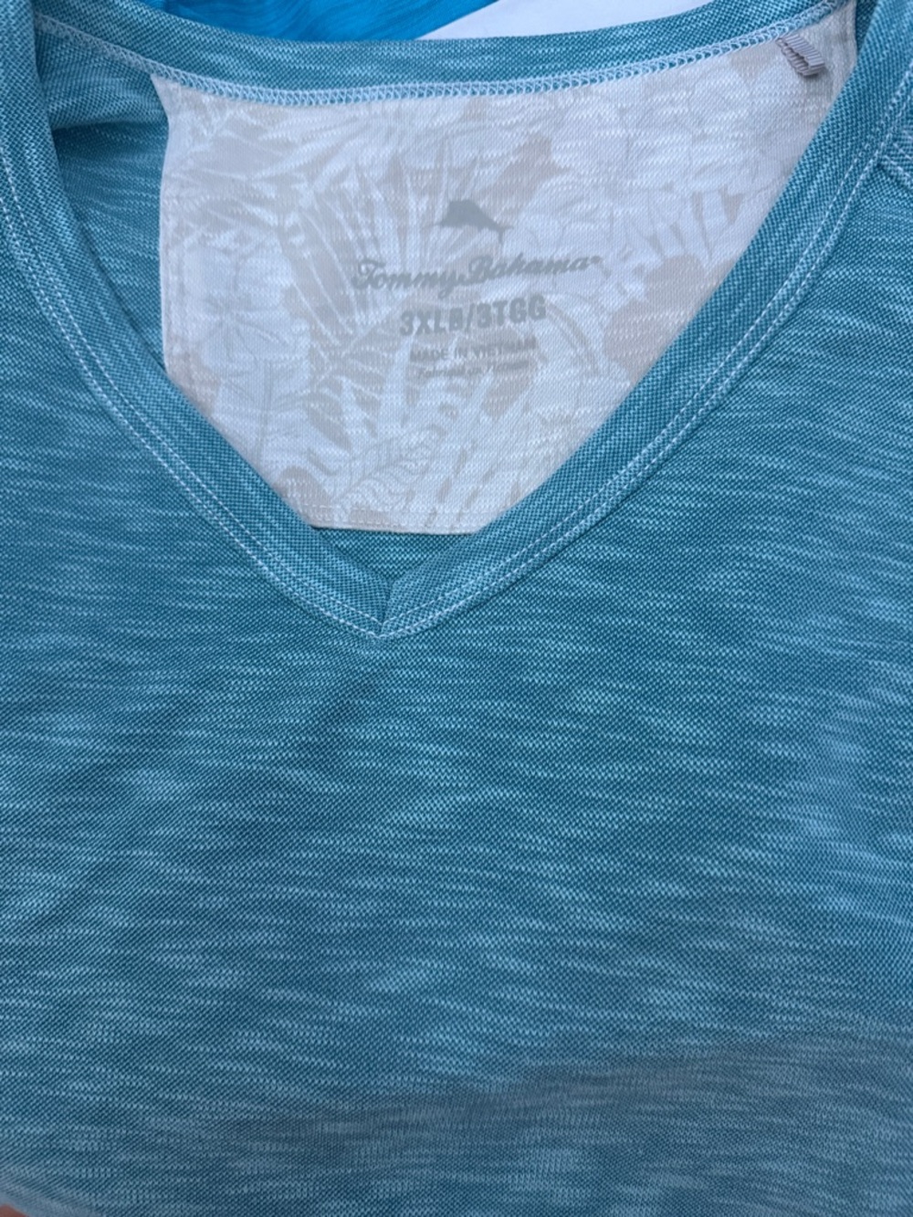 Tommy Bahama Teal V-Neck Short Sleeve Shirt